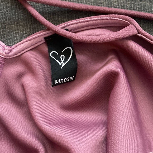 Windsor Mauve Pink Purple Strappy Mini Dress - Picture 3 of 3